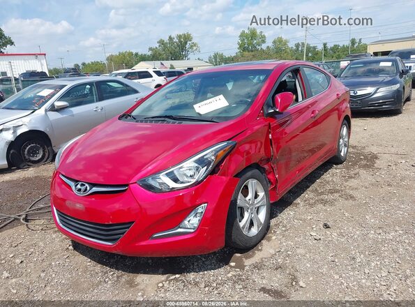 KMHDH4AEXGU501844 2016 HYUNDAI ELANTRA Red ხელსაწყოთა პანელის ხედი