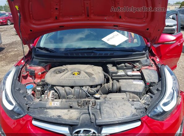 KMHDH4AEXGU501844 2016 HYUNDAI ELANTRA Red უკანა ხედი
