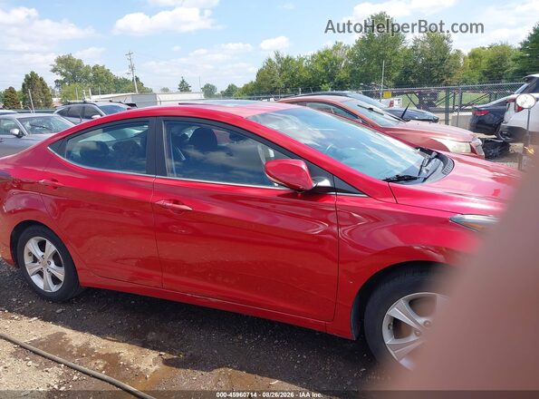 KMHDH4AEXGU501844 2016 HYUNDAI ELANTRA Red უკანა სალონის ხედი