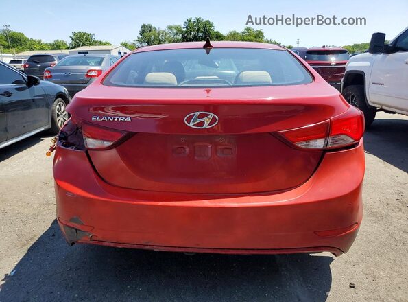 KMHDH4AEXGU501956 2016 HYUNDAI ELANTRA Red Հետևի տեսք