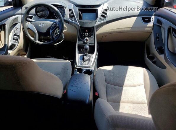 KMHDH4AEXGU501956 2016 HYUNDAI ELANTRA Red Առջևի վահանակի տեսք