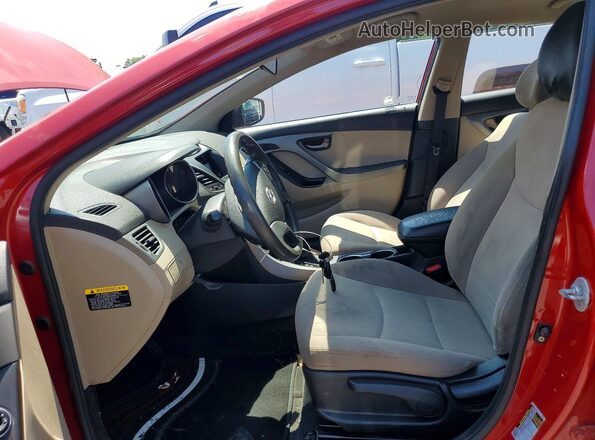KMHDH4AEXGU501956 2016 HYUNDAI ELANTRA Red Սալոնի դիմացի տեսք
