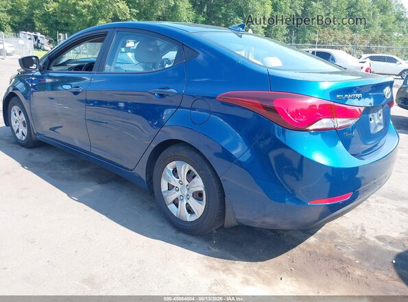 KMHDH4AEXGU599371 2016 HYUNDAI ELANTRA Blue Հետևի ձախ