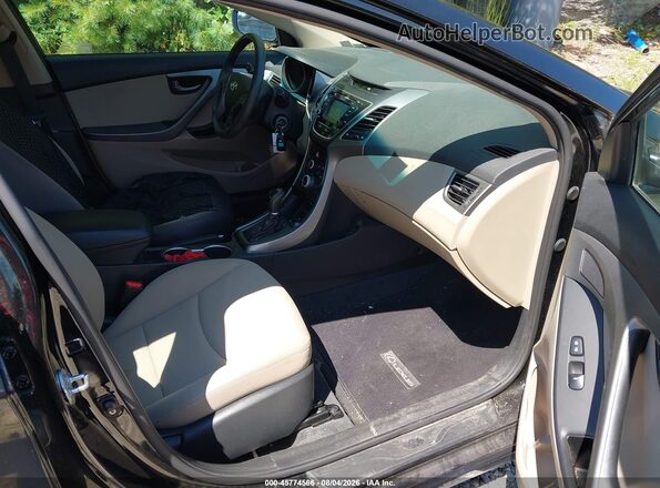 KMHDH4AEXGU606044 2016 HYUNDAI ELANTRA Black Front interior view