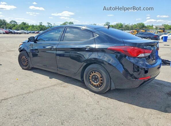KMHDH4AEXGU645765 2016 HYUNDAI ELANTRA Black Հետևի ձախ