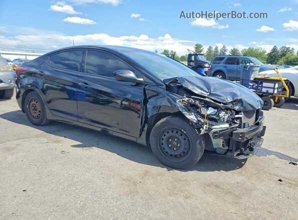 KMHDH4AEXGU645765 2016 HYUNDAI ELANTRA Black Առջևի աջ