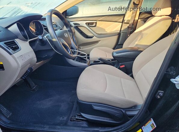 KMHDH4AEXGU645765 2016 HYUNDAI ELANTRA Black Սալոնի դիմացի տեսք