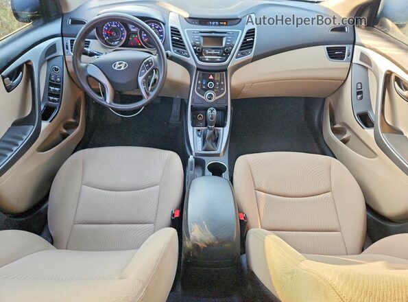 KMHDH4AEXGU645765 2016 HYUNDAI ELANTRA Black Առջևի վահանակի տեսք