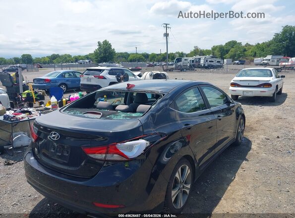 KMHDH4AH0GU625728 2016 HYUNDAI ELANTRA Black Widok z przodu