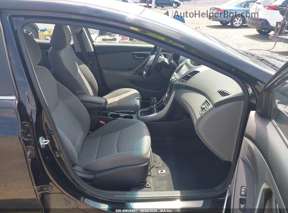 KMHDH4AH0GU625728 2016 HYUNDAI ELANTRA Black Widok wnętrza z przodu