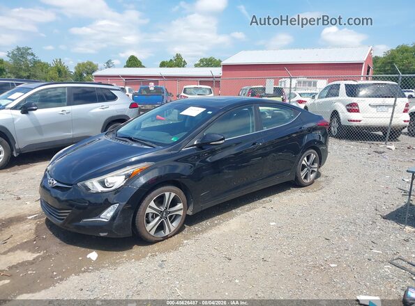 KMHDH4AH0GU625728 2016 HYUNDAI ELANTRA Black Przód lewy