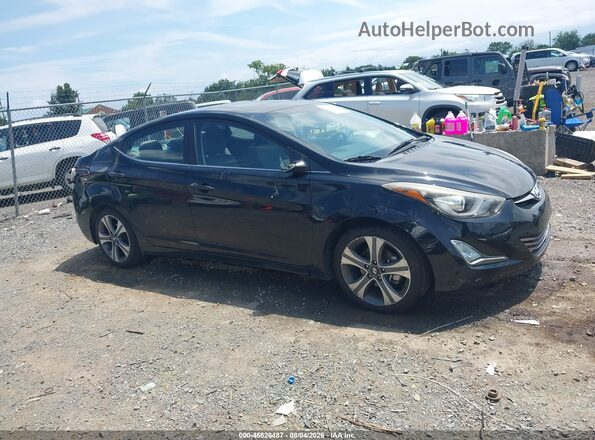 KMHDH4AH0GU625728 2016 HYUNDAI ELANTRA Black Widok wnętrza z tyłu