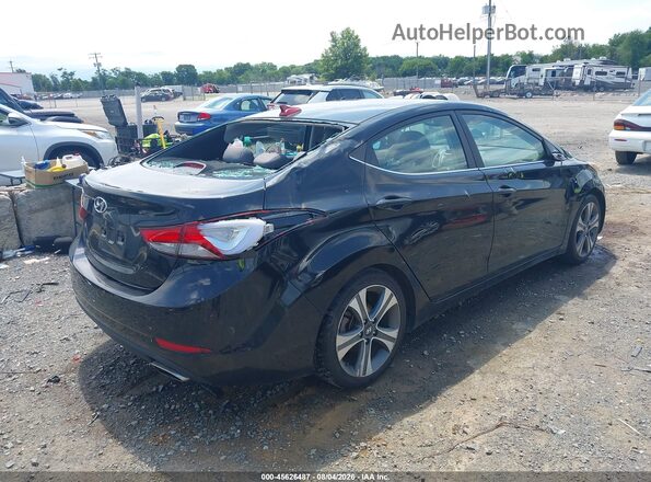 KMHDH4AH0GU625728 2016 HYUNDAI ELANTRA Black Tył prawy