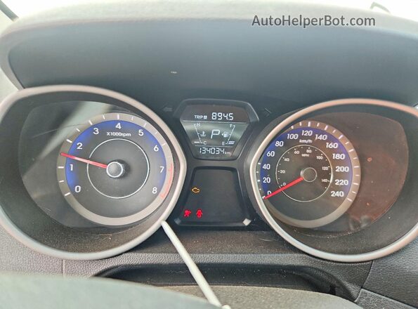 KMHDH4AH2GU484273 2016 HYUNDAI ELANTRA White Widok zestawu wskaźników