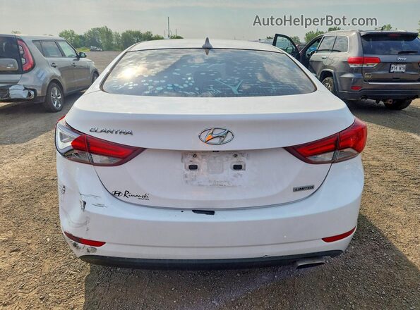 KMHDH4AH2GU484273 2016 HYUNDAI ELANTRA White Widok z tyłu