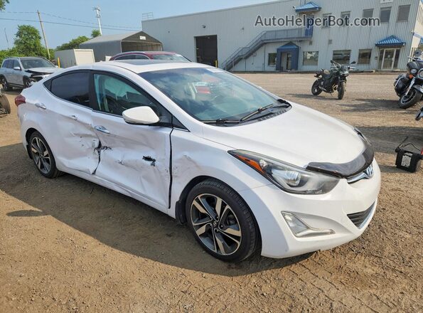 KMHDH4AH2GU484273 2016 HYUNDAI ELANTRA White Przód prawy