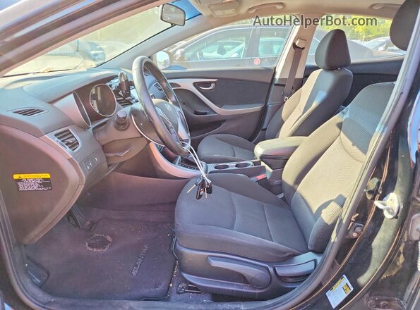 KMHDH4AH2GU638822 2016 HYUNDAI ELANTRA Black Вид салону спереду