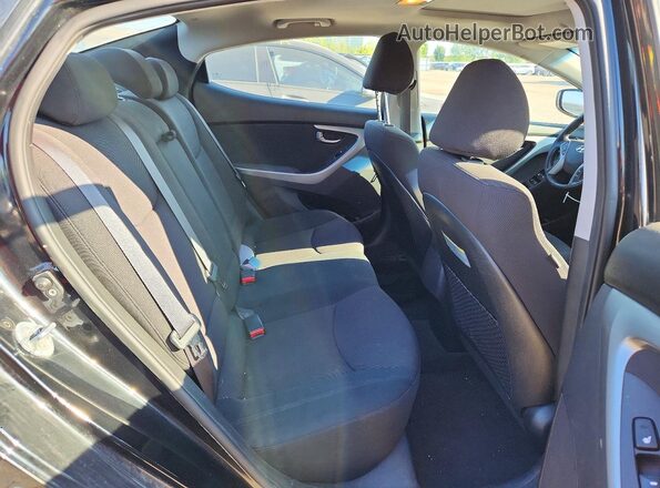 KMHDH4AH2GU638822 2016 HYUNDAI ELANTRA Black Вид задніх сидінь