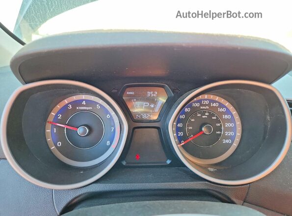 KMHDH4AH2GU638822 2016 HYUNDAI ELANTRA Black Вид щитка приладів