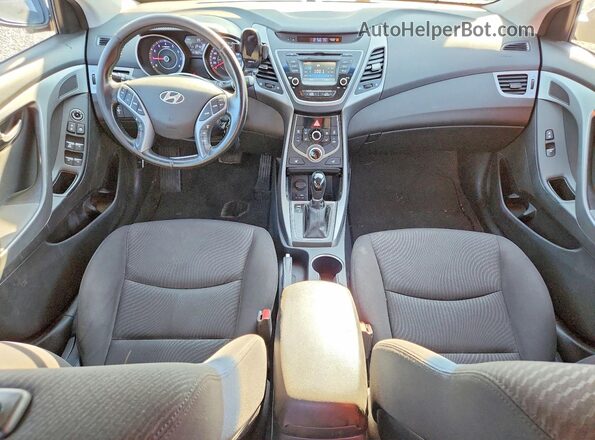 KMHDH4AH2GU638822 2016 HYUNDAI ELANTRA Black Вид панелі приладів