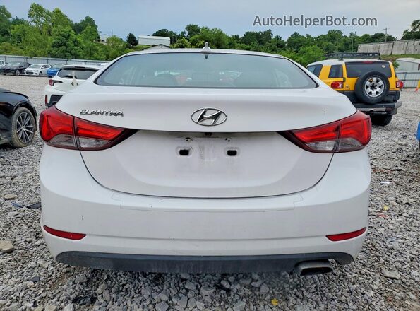 KMHDH4AH4GU511652 2016 HYUNDAI ELANTRA White უკანა ხედი