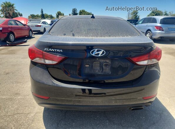 KMHDH4AH4GU586979 2016 HYUNDAI ELANTRA Black Հետևի տեսք