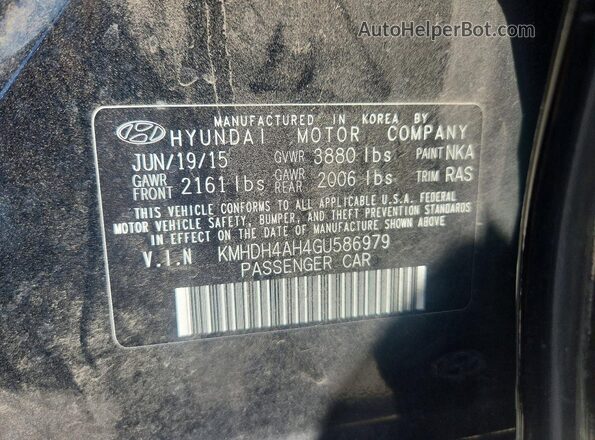 KMHDH4AH4GU586979 2016 HYUNDAI ELANTRA Black Շարժիչի բաժամունքի տեսք