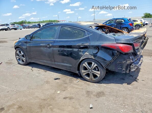 KMHDH4AHXGU488670 2016 HYUNDAI ELANTRA Black Задня ліва чверть