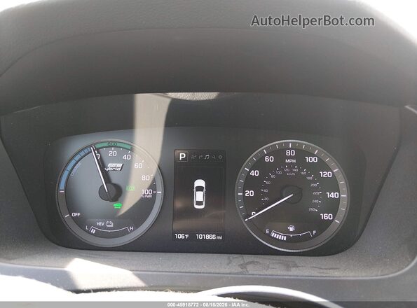 KMHE14L20HA044993 2017 HYUNDAI SONATA PLUG-IN HYBRID White უკანა სავარძლების ხედი