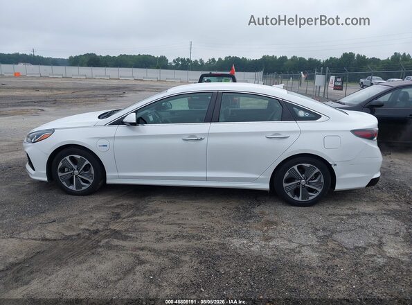 KMHE14L20KA091612 2019 HYUNDAI SONATA PLUG-IN HYBRID White Սալոնի 360 աստիճան տեսք