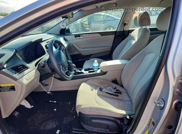 KMHE24L10HA054590 2017 HYUNDAI SONATA Silver Սալոնի դիմացի տեսք