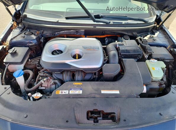 KMHE24L10HA060034 2017 HYUNDAI SONATA Charcoal Вид задньої частини салону