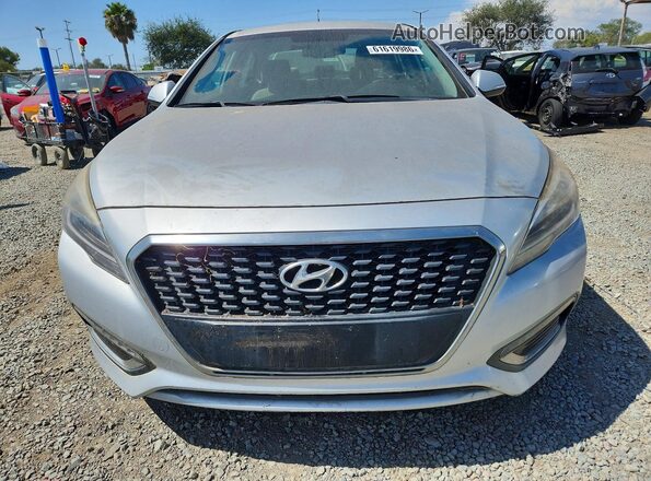 KMHE24L11GA040275 2016 HYUNDAI SONATA Silver Widok z przodu