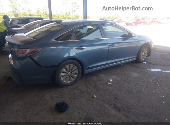 KMHE24L11GA040552 2016 HYUNDAI SONATA HYBRID Синий Задняя правая четверть