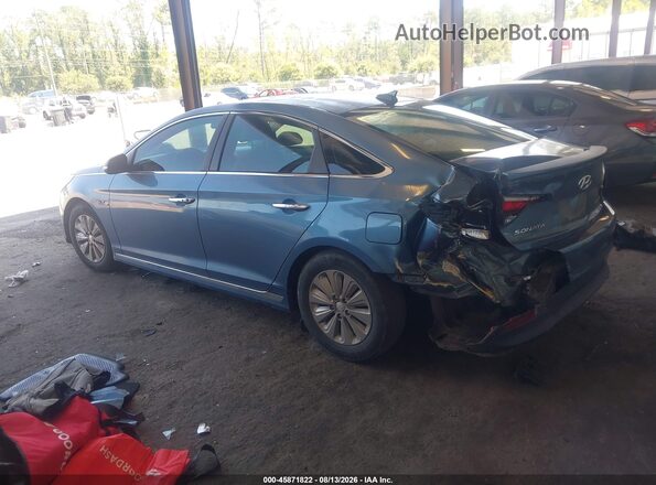 KMHE24L11GA040552 2016 HYUNDAI SONATA HYBRID Синий Задняя левая четверть