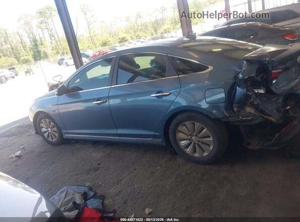 KMHE24L11GA040552 2016 HYUNDAI SONATA HYBRID Синий Панорамный вид салона 360°