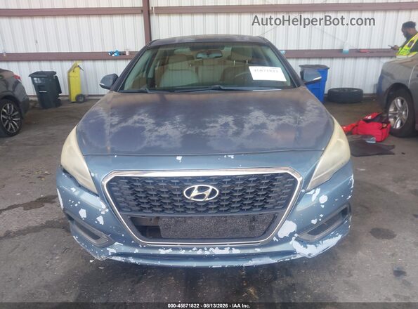 KMHE24L11GA040552 2016 HYUNDAI SONATA HYBRID Синий Вид щитка приборов