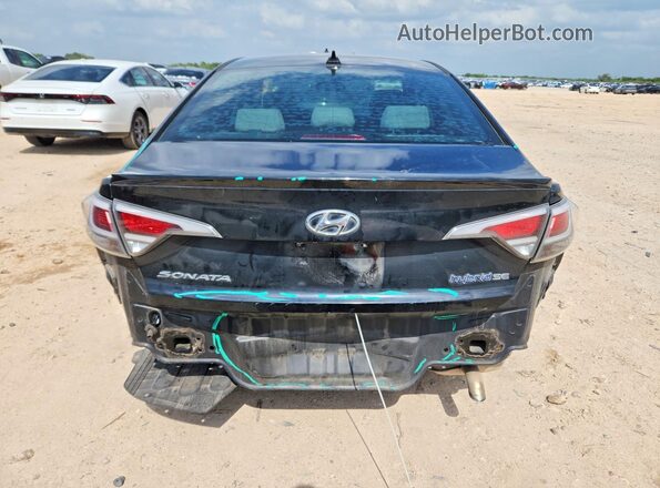 KMHE24L11HA057594 2017 HYUNDAI SONATA Black Вид ззаду