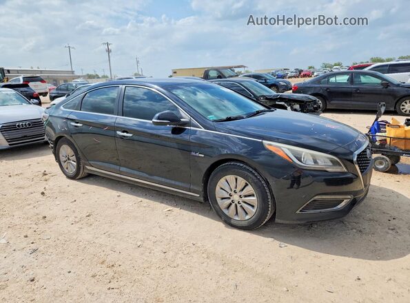 KMHE24L11HA057594 2017 HYUNDAI SONATA Black Передня права чверть