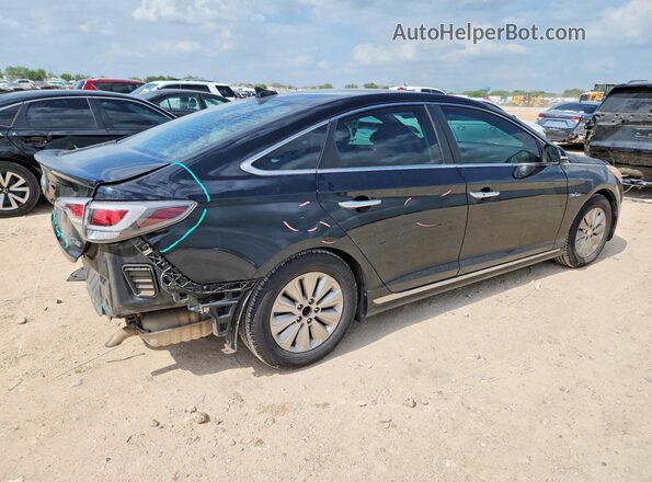 KMHE24L11HA057594 2017 HYUNDAI SONATA Black Задня права чверть