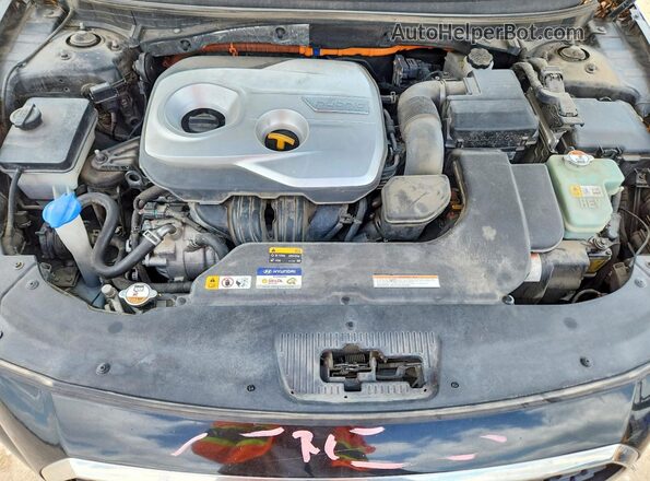 KMHE24L11HA057594 2017 HYUNDAI SONATA Black Вид задньої частини салону