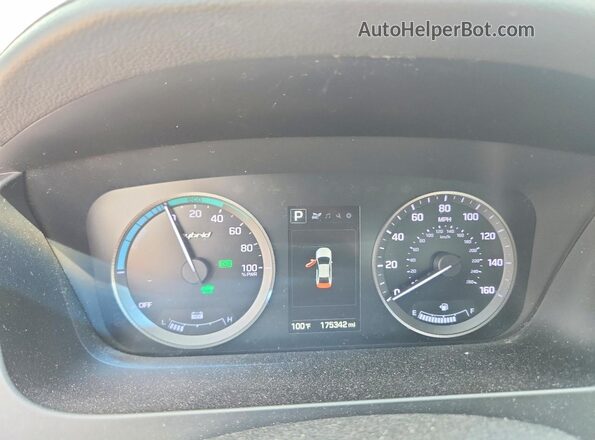 KMHE24L11HA057594 2017 HYUNDAI SONATA Black Вид щитка приладів