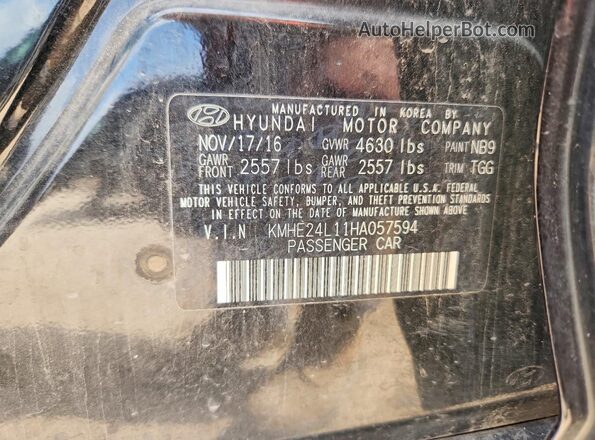 KMHE24L11HA057594 2017 HYUNDAI SONATA Black Вид підкапотного простору