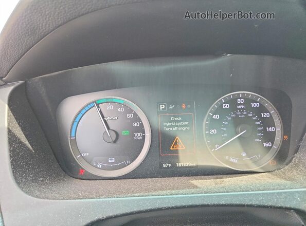 KMHE24L12GA025302 2016 HYUNDAI SONATA Silver Widok zestawu wskaźników