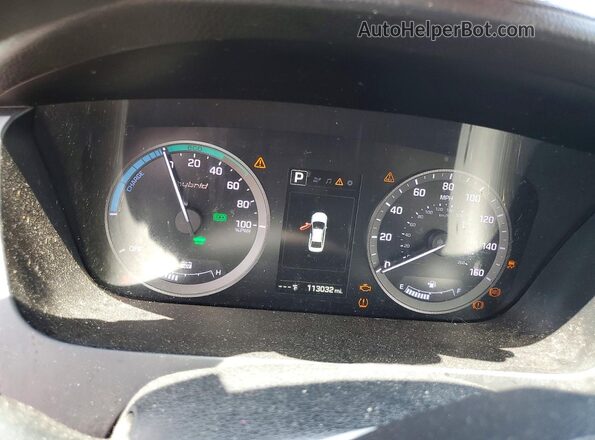 KMHE24L12GA026143 2016 HYUNDAI SONATA White Instrument cluster view