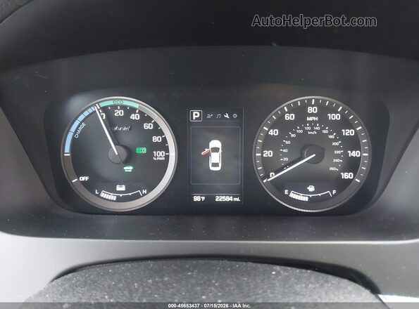 KMHE24L12GA039037 2016 HYUNDAI SONATA HYBRID Silver Widok tylnych siedzeń
