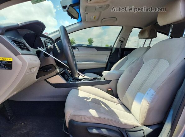 KMHE24L14GA015337 2016 HYUNDAI SONATA Silver Вид салону спереду