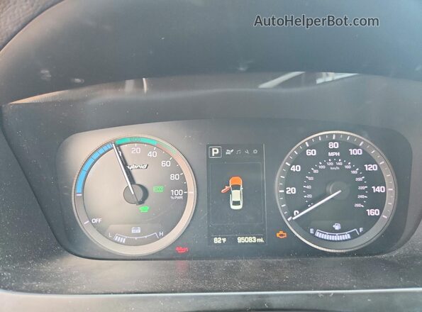 KMHE24L14GA015337 2016 HYUNDAI SONATA Silver Вид щитка приладів
