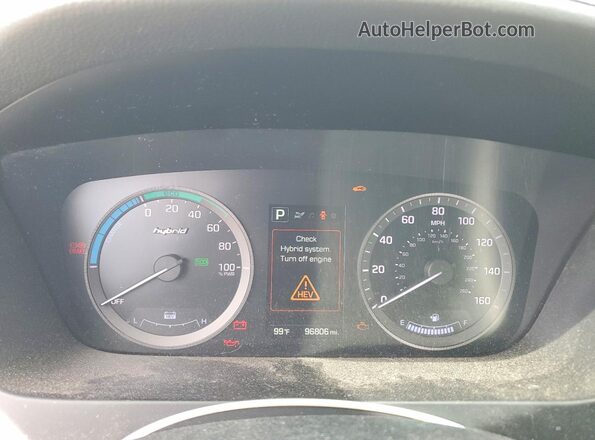 KMHE24L16GA028123 2016 HYUNDAI SONATA Silver Vista del cuadro de instrumentos