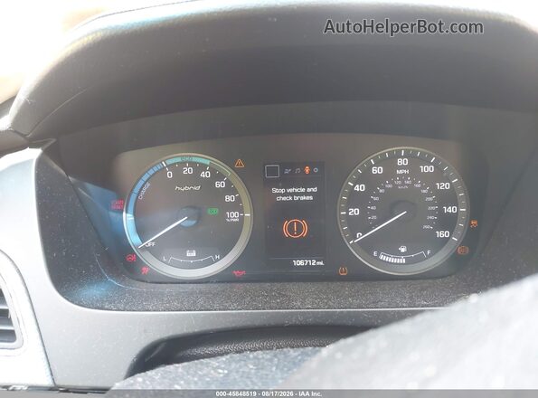 KMHE24L16GA028560 2016 HYUNDAI SONATA HYBRID Red Vista de los asientos traseros